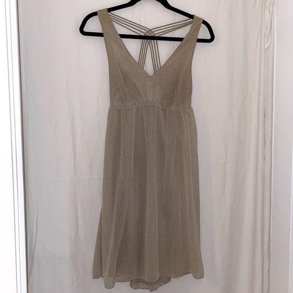 Vero Moda Cream w/Brown Polkadots Luella Strap Short Dress Size M - Picture 1 of 3